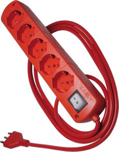 Cably U.5U 10/16A+Sch 3G1.5 Mt.1.5 Rosso – foto 1 di 4